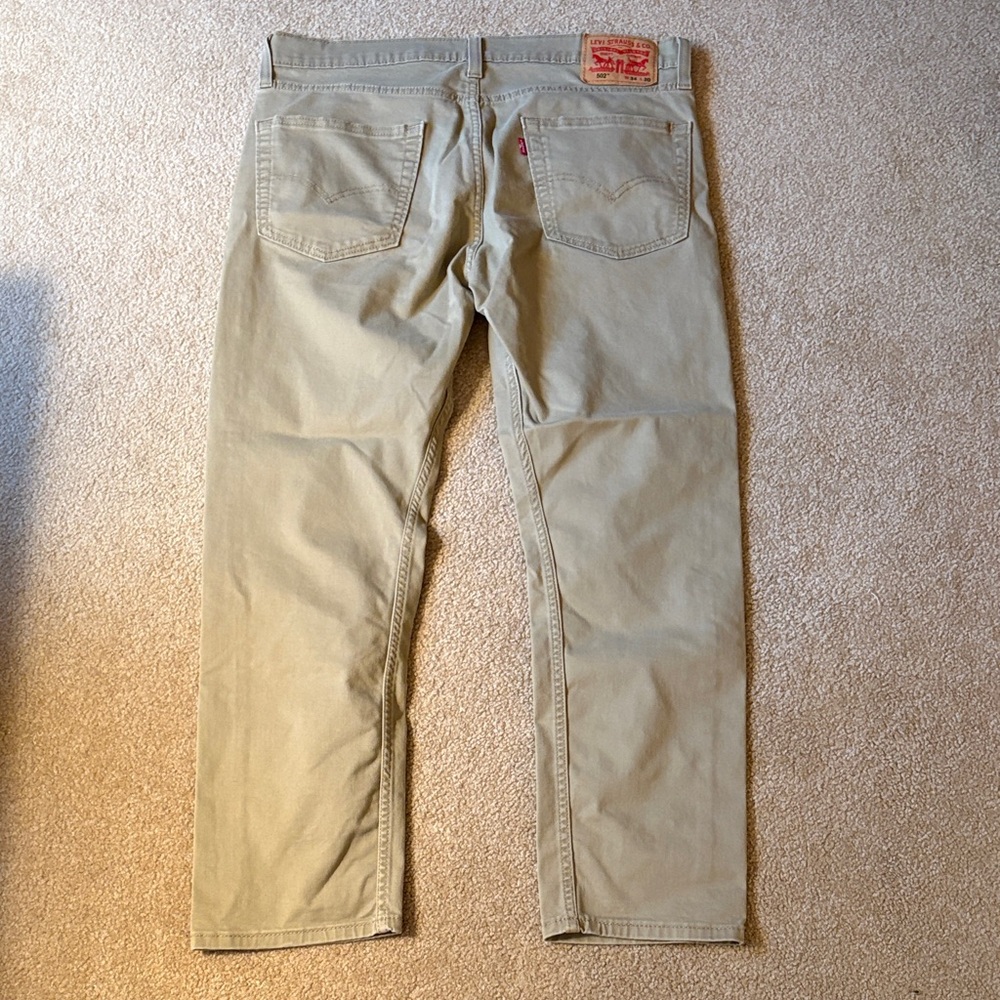 Levi's Men's Khaki Chinos 502 34x30 waist 34 length 30 - Picture 8 of 8